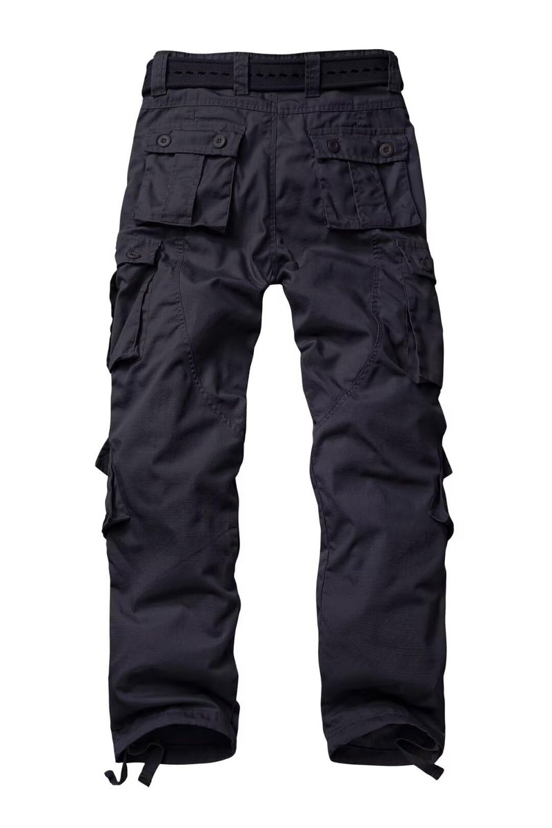 AKARMY Womens Cargo Pants with Pockets Outdoor Casual Ripstop Camo Military Combat Construction Work Pants Black - Image 2
